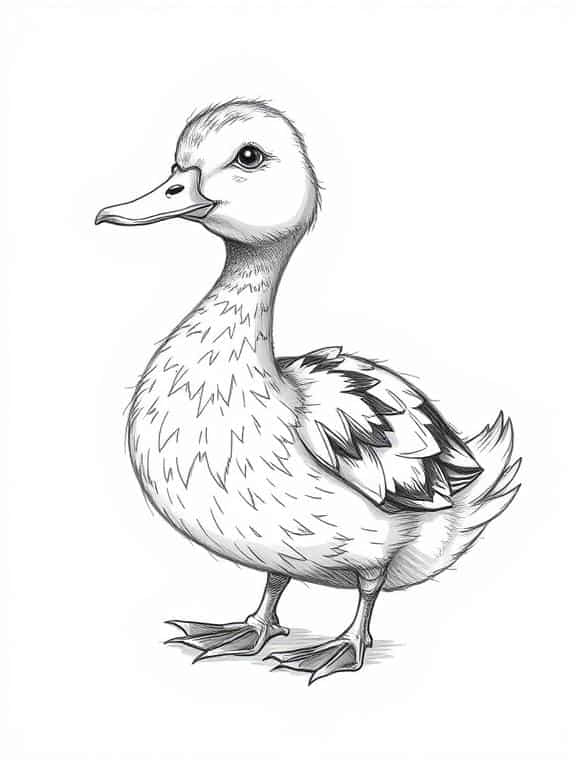 duck drawings sketch