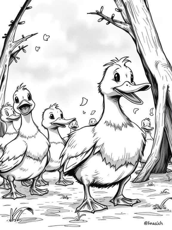 duck drawings sketch