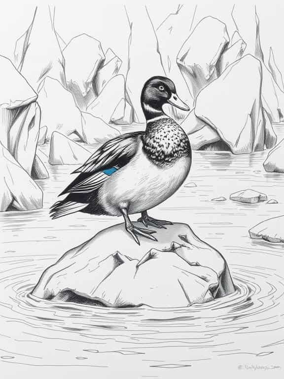 duck drawings sketch