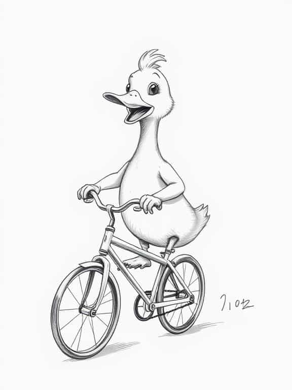 duck drawings sketch