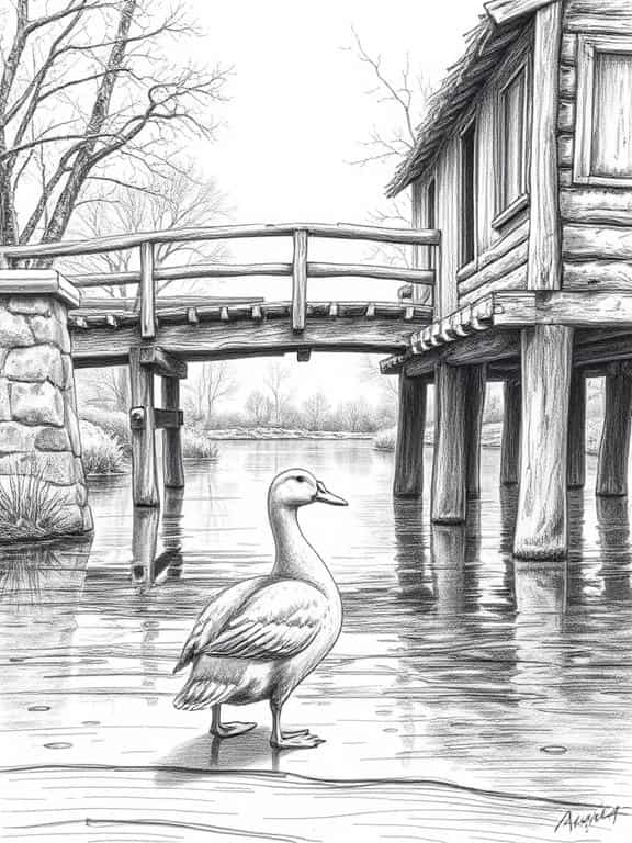 duck drawings sketch f