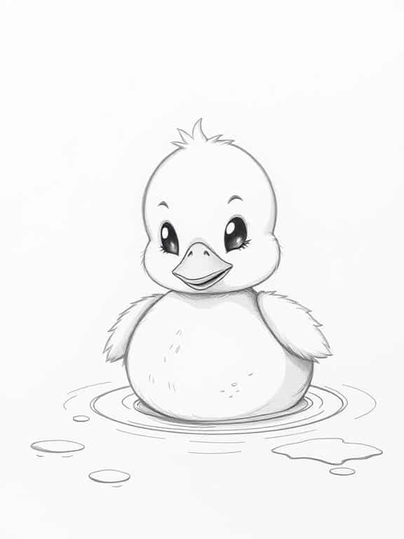 duck drawings sketch