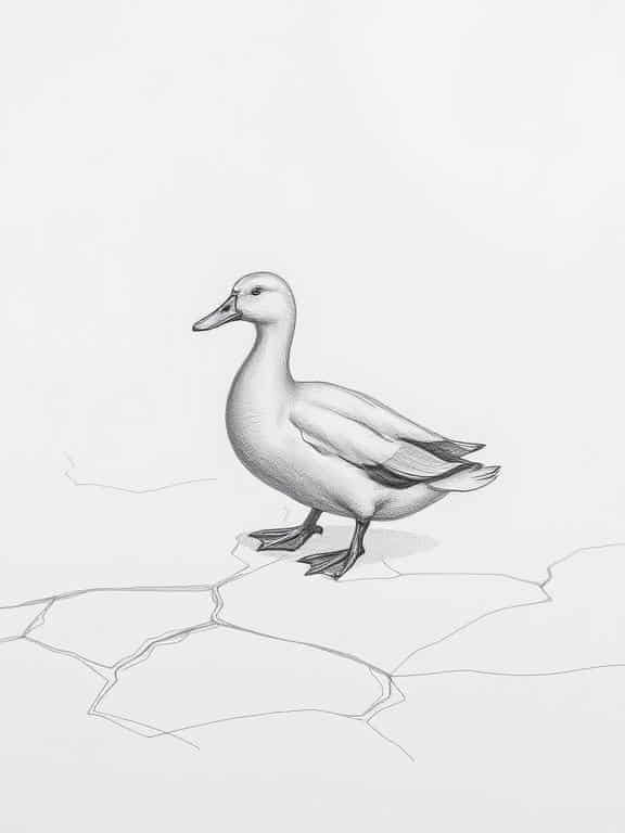duck drawings sketch