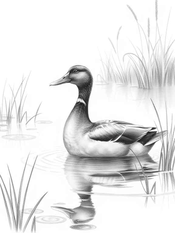 duck drawings sketch f