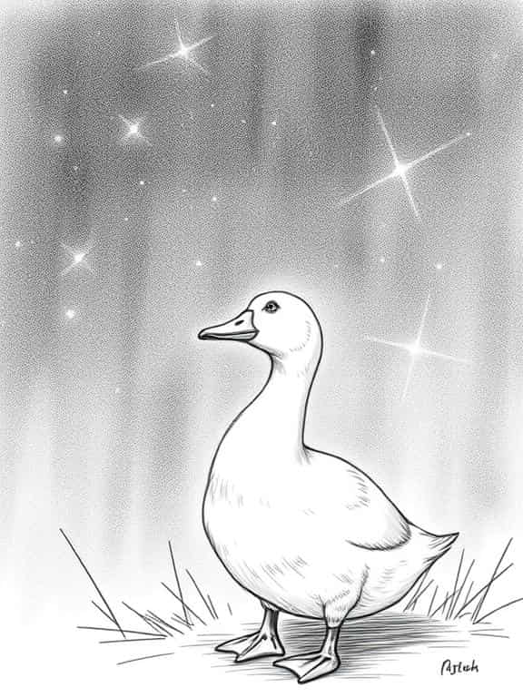 duck drawings sketch