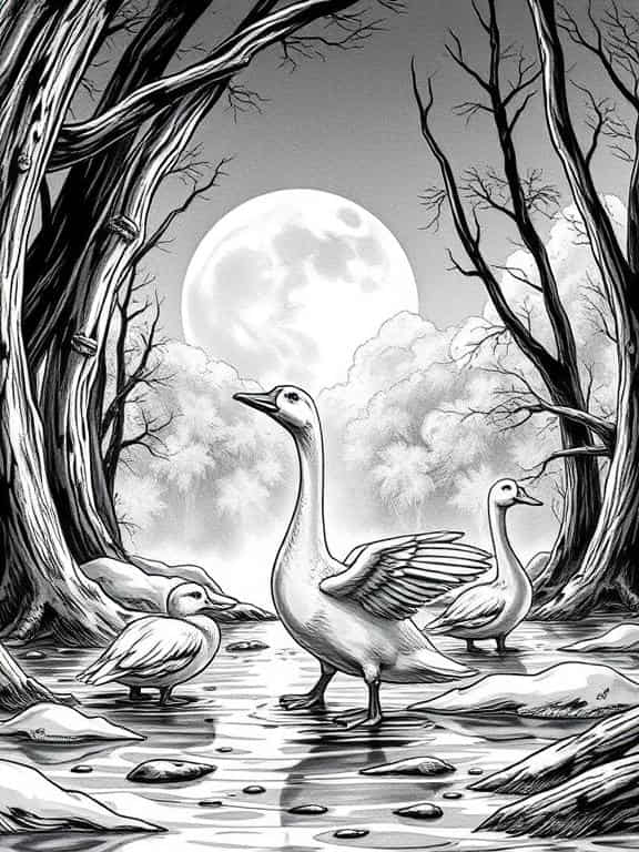 duck drawings sketch e