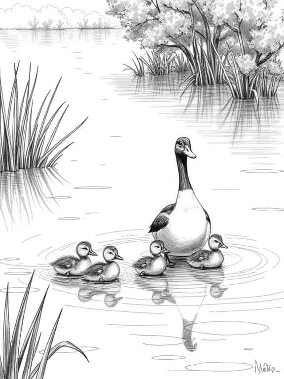 duck drawings sketch d