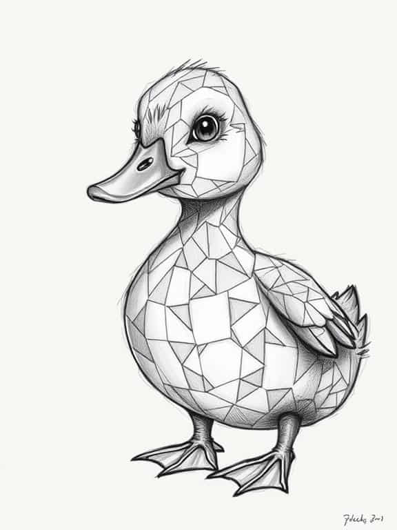 duck drawings sketch f