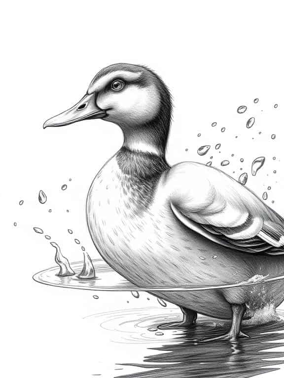 duck drawings sketch f
