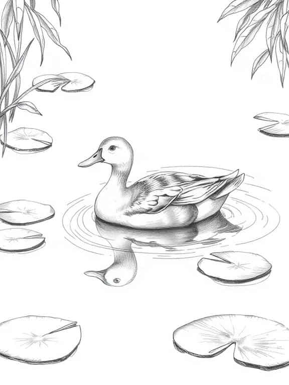 duck drawings sketch f