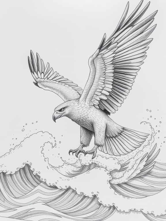 eagle drawing art sketch e