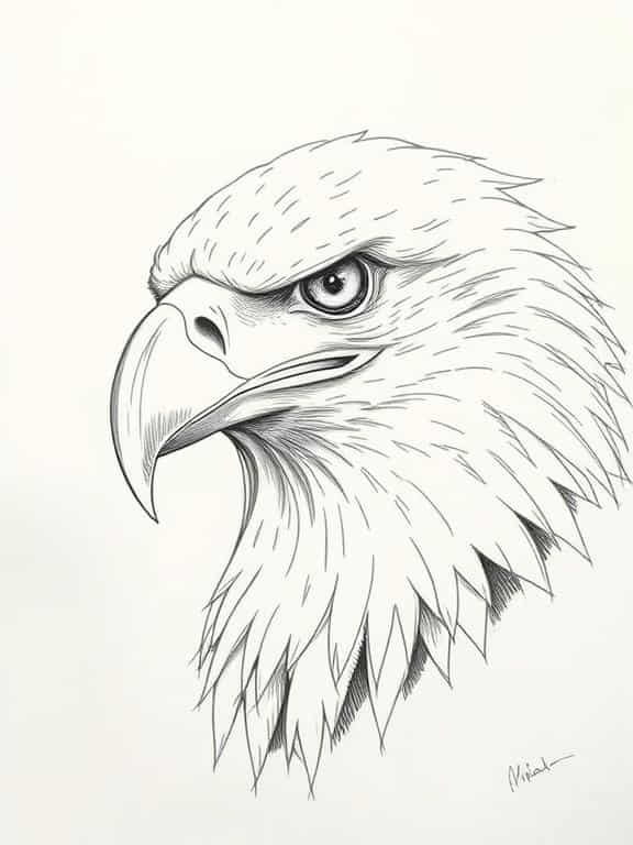 eagle drawing art sketch