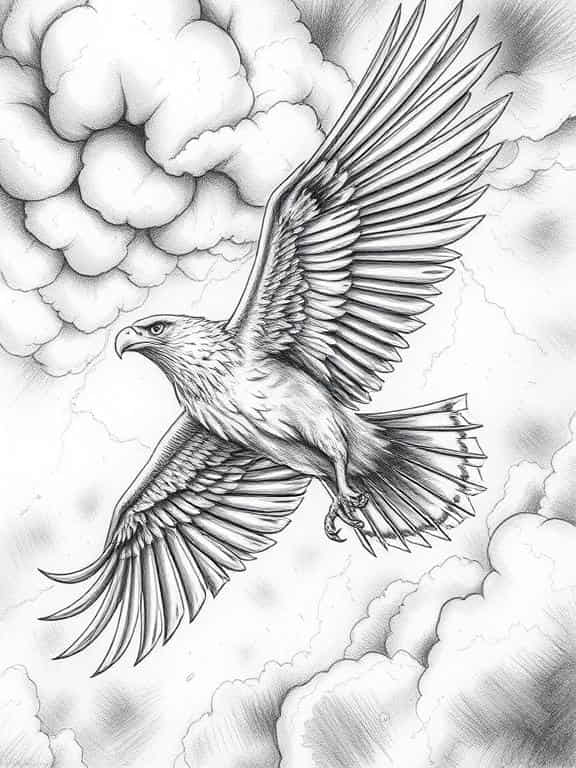 eagle drawing art sketch b