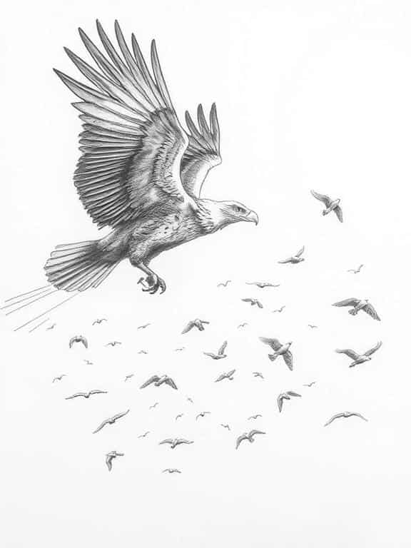eagle drawing art sketch b