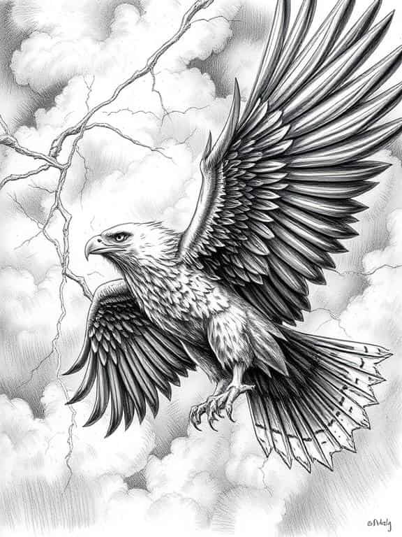 eagle drawing art sketch b