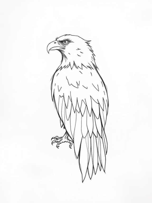 eagle drawing art sketch