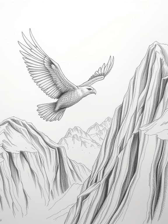 eagle drawing art sketch
