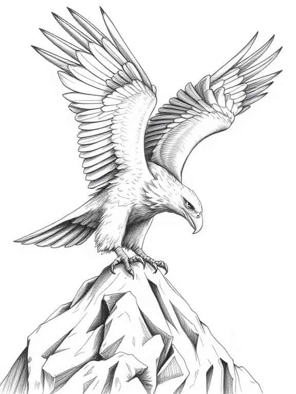 eagle drawing art sketch