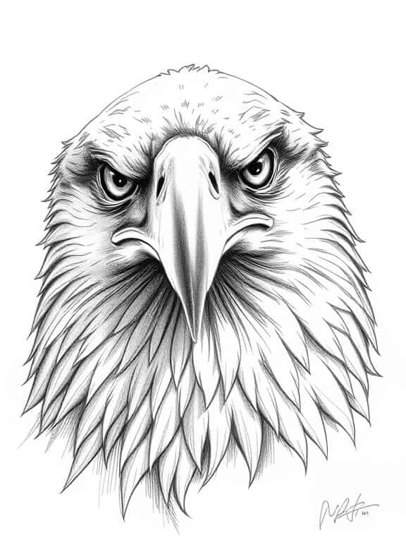 eagle drawing art sketch b