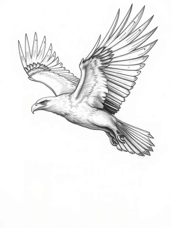 eagle drawing art sketch b
