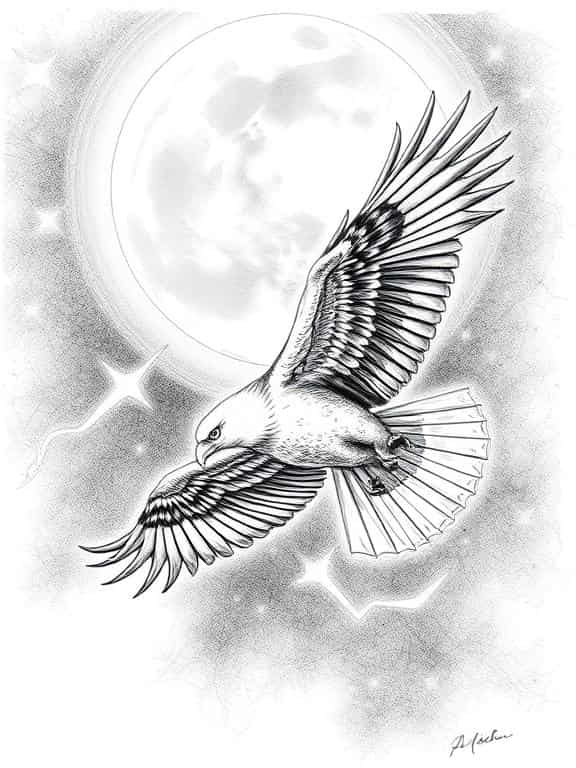 eagle drawing art sketch b