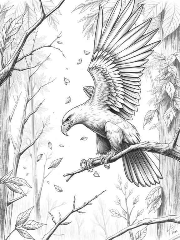 eagle drawing art sketch d