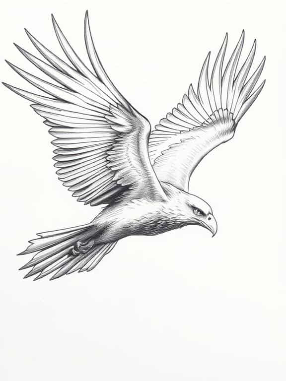 eagle drawing art sketch da