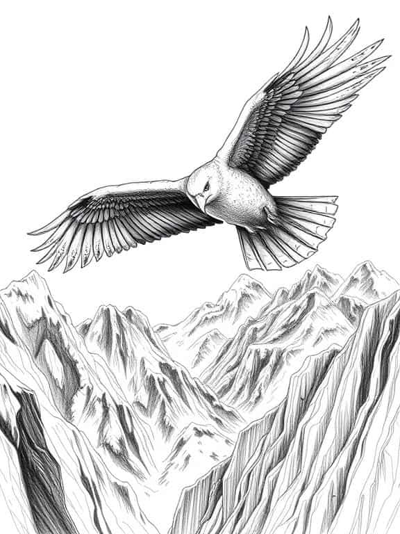 eagle drawing art sketch e