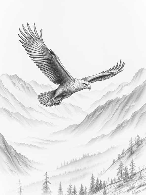 eagle drawing art sketch ea