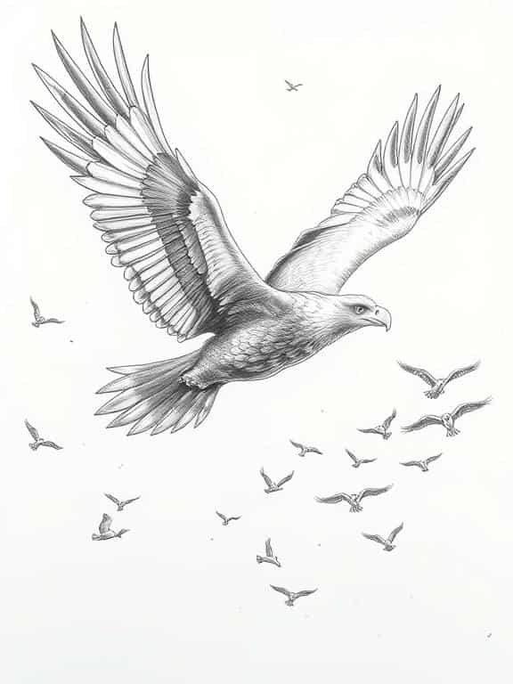 eagle drawing art sketch f