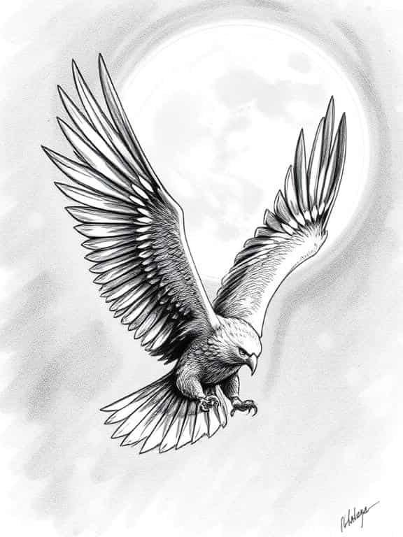 eagle drawing art sketch fe