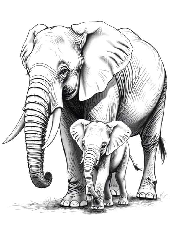 elephant drawing art sketch ideas