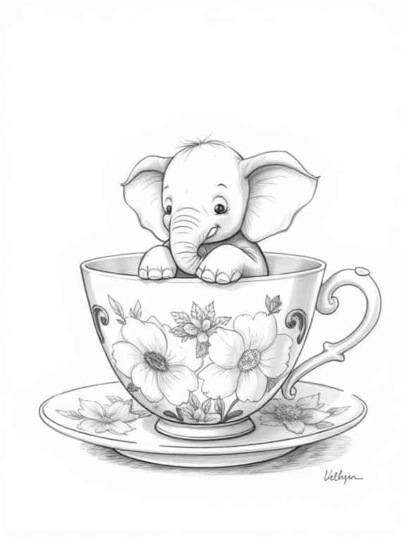 elephant drawing art sketch ideas