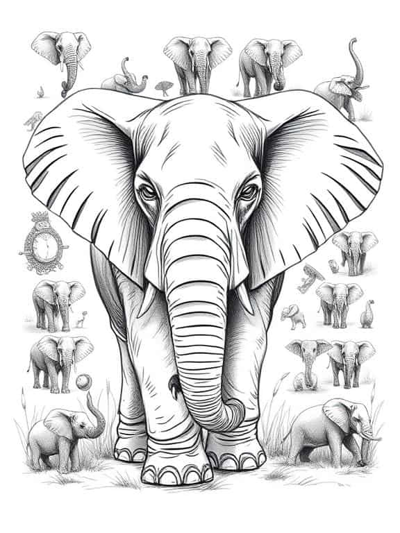 elephant drawing art sketch ideas