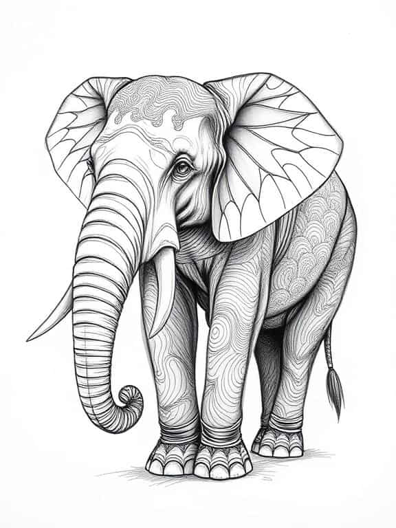 elephant drawing art sketch ideas