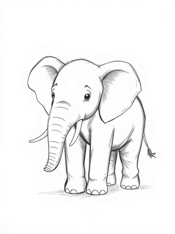 elephant drawing art sketch ideas