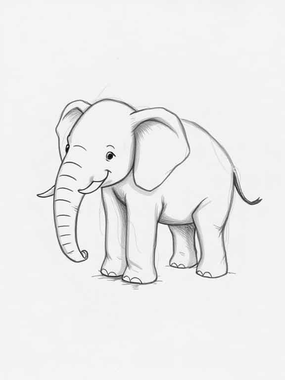 elephant drawing art sketch ideas d