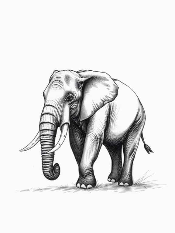 elephant drawing art sketch ideas a