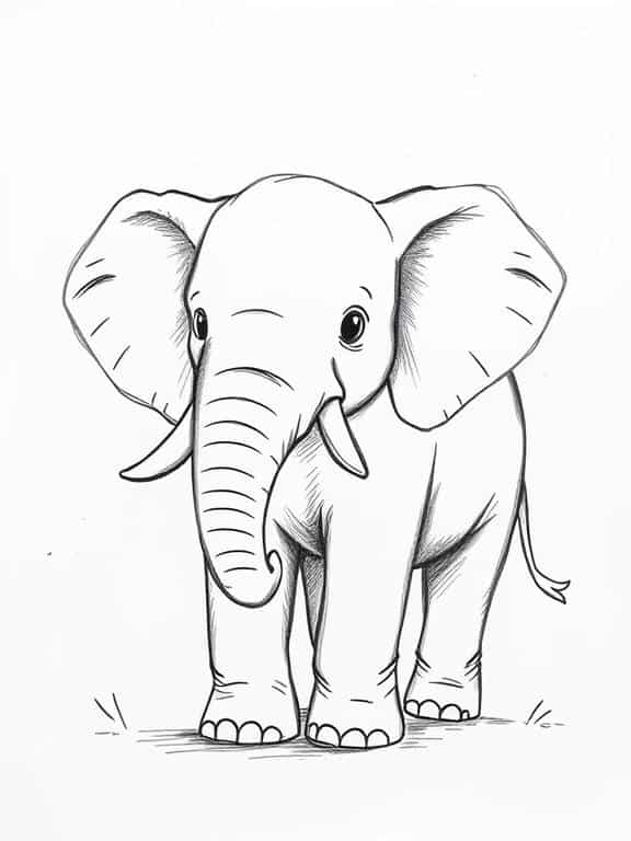elephant drawing art sketch ideas af