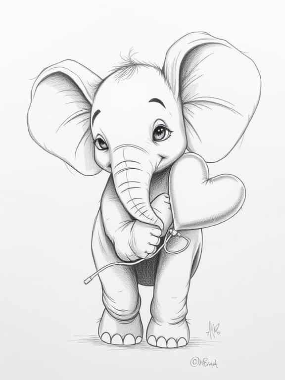 elephant drawing art sketch ideas b