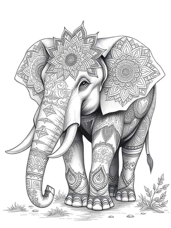 elephant drawing art sketch ideas b