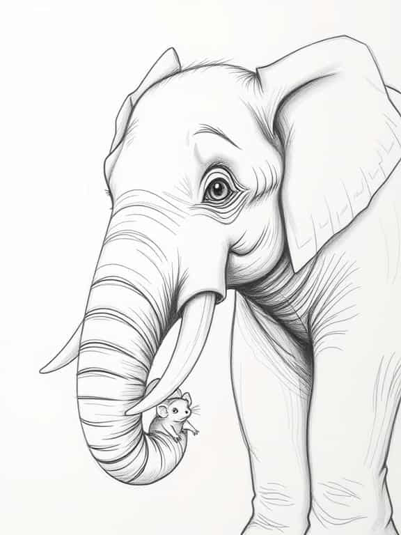 elephant drawing art sketch ideas e