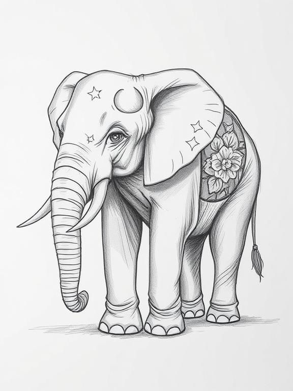 elephant with hidden shapes