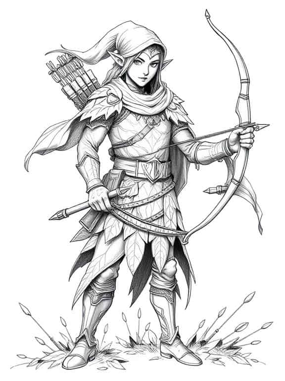 elf drawing art sketch ideas