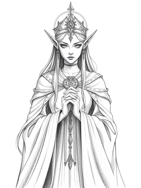 elf drawing art sketch ideas e