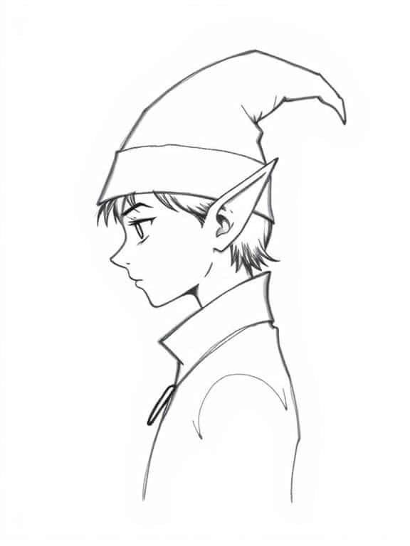 elf drawing art sketch ideas