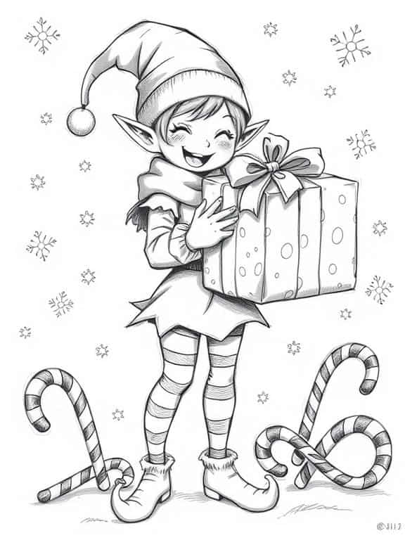 elf drawing art sketch ideas
