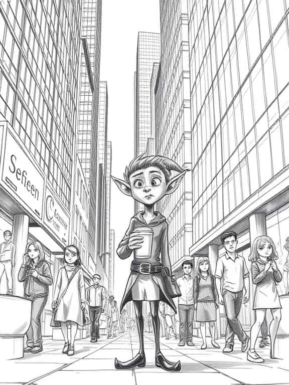elf drawing art sketch ideas f