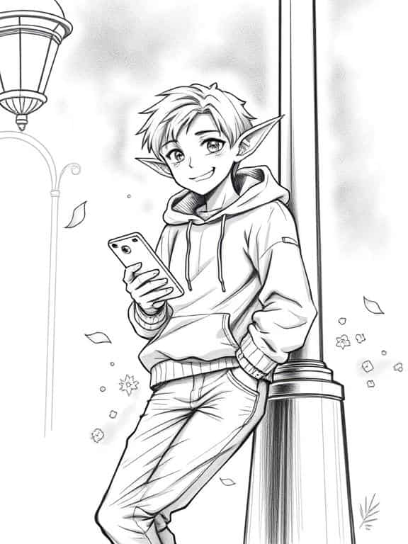 elf drawing art sketch ideas ff