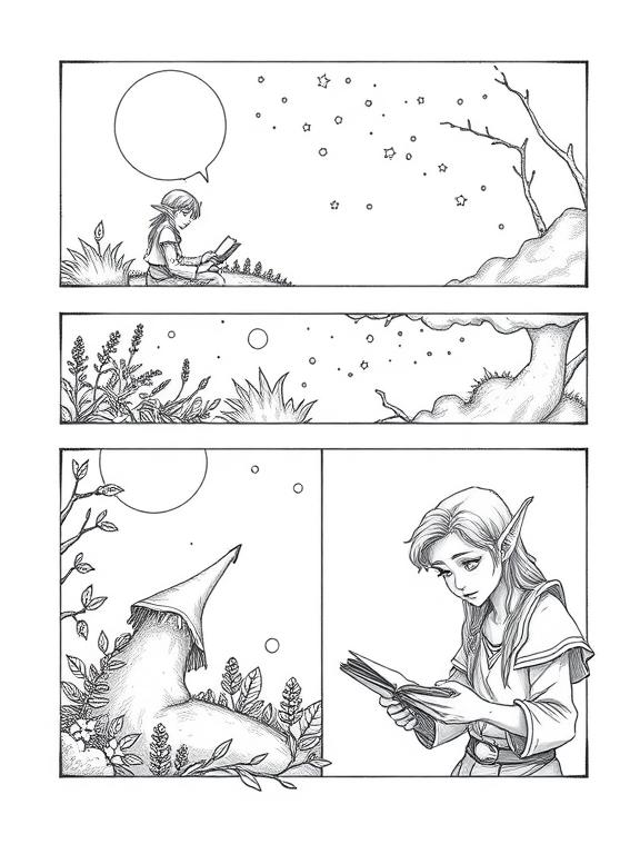 elf drawing sketch